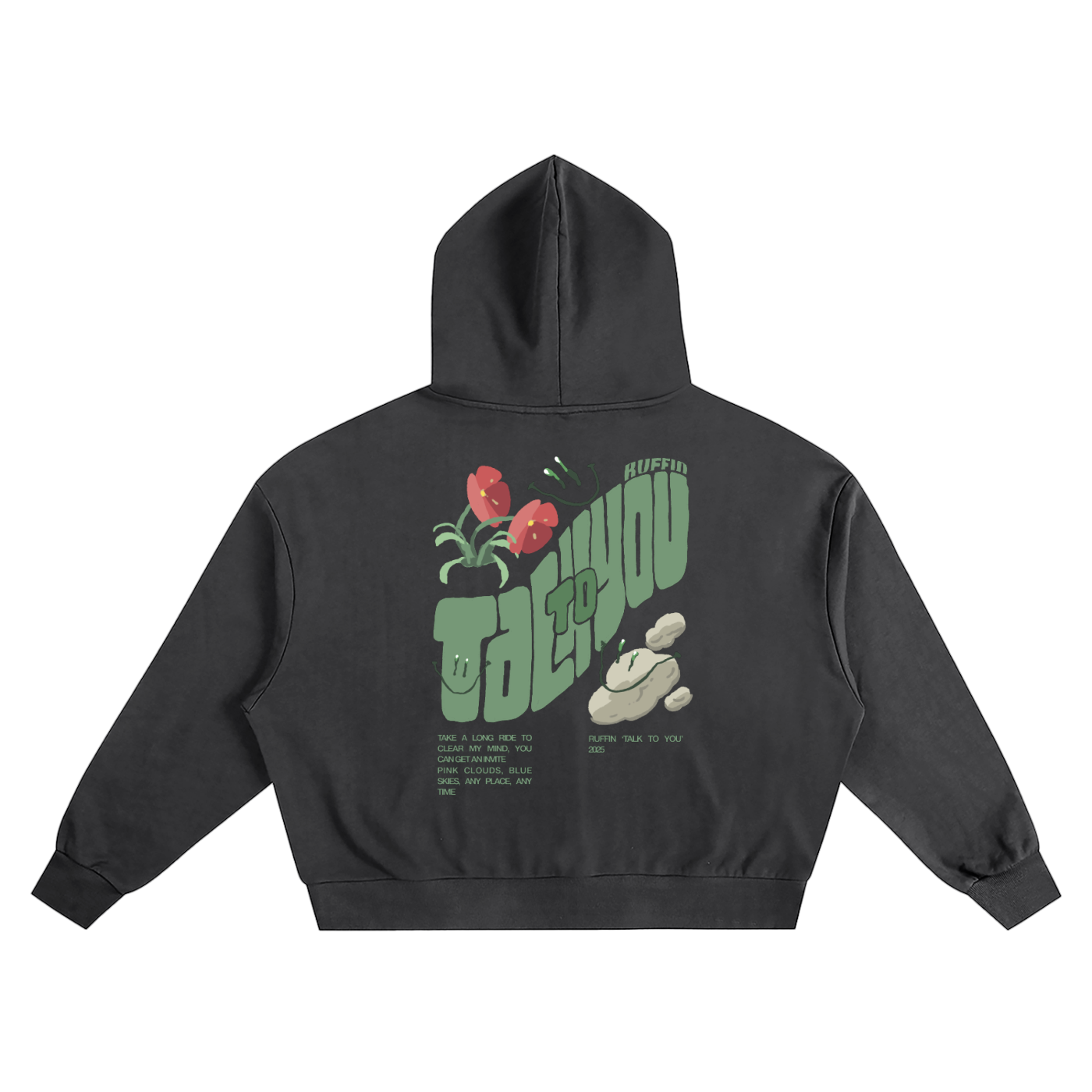 New Lows: “TALK TO YOU” Boxy Oversized Hoodie