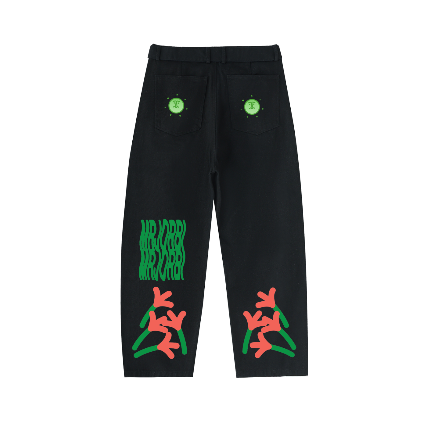MRJORBI Belted Barrel-leg Chino Pants
