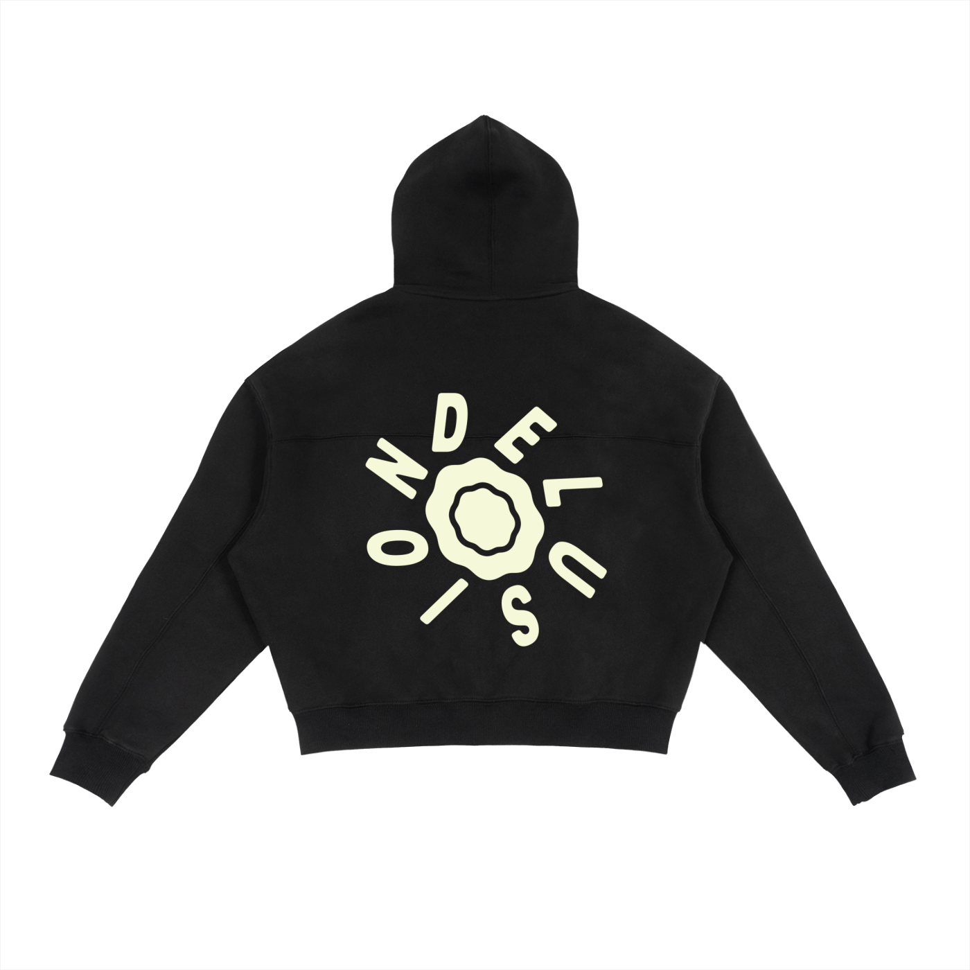 "DELUSION" Zip-Up Boxy Hoodie