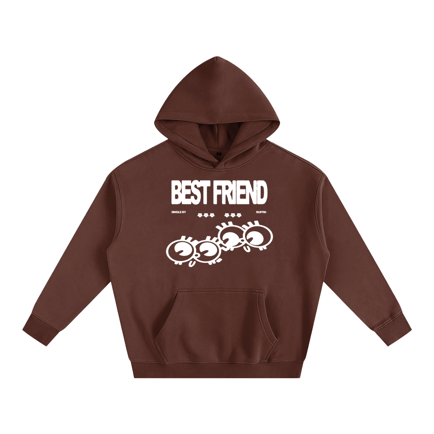 "Best Friend" Oversize Fleeced Hoodie