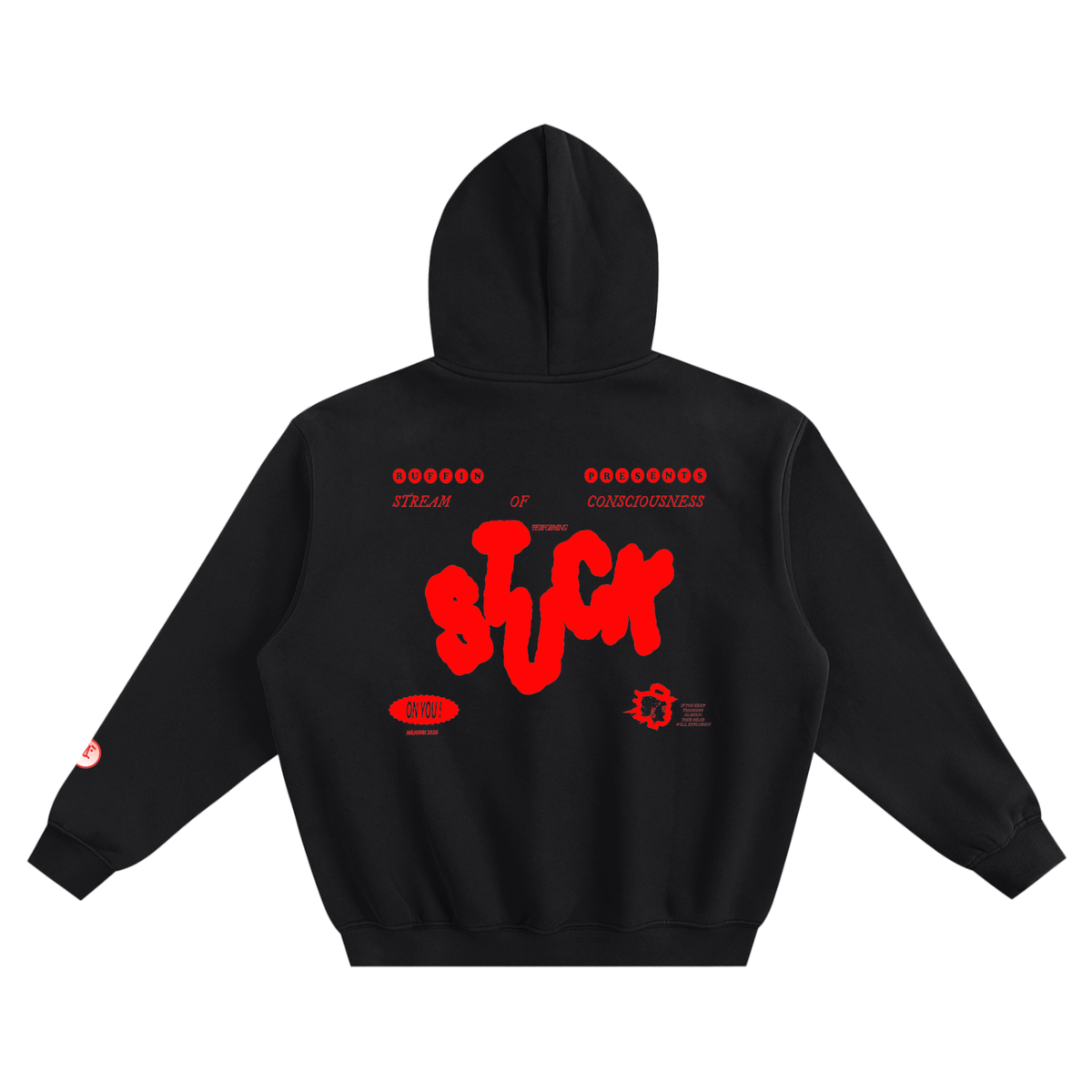 "Stuck" Fleeced Boxy Hoodie