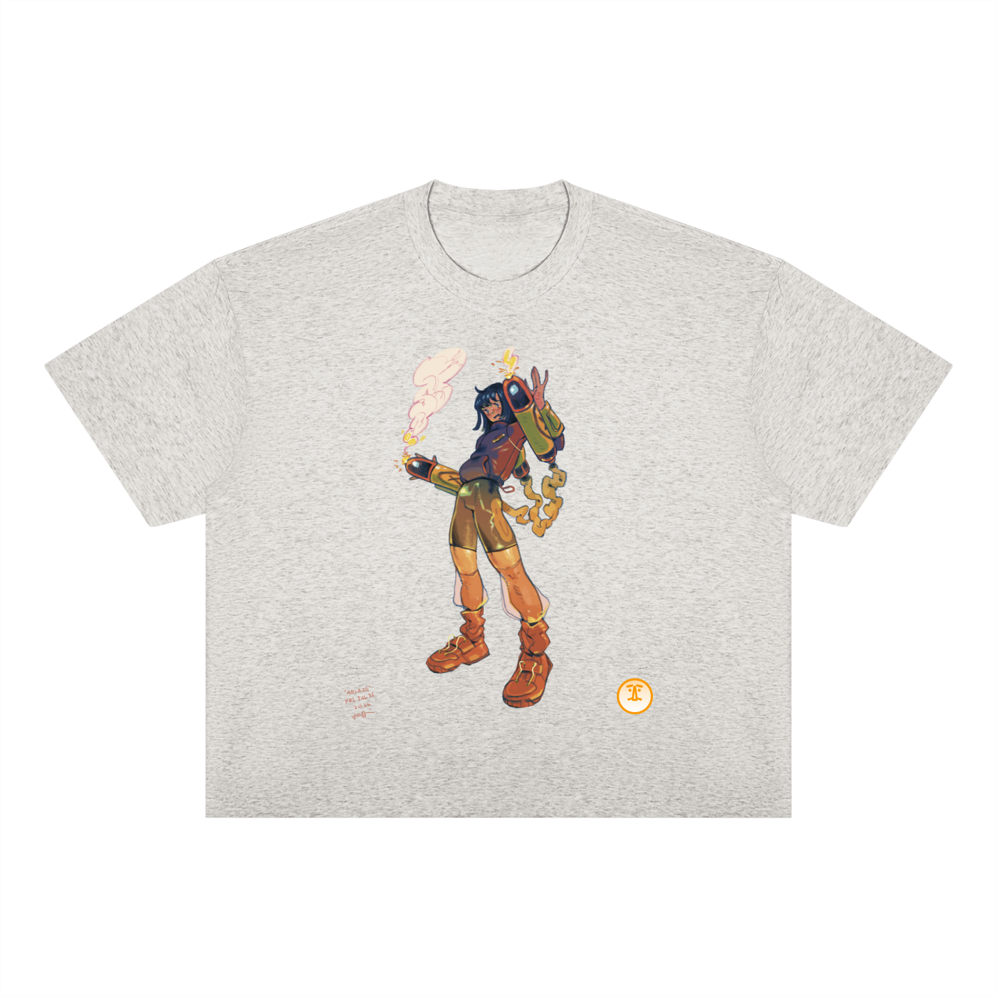 "ABLAZE" MRJORBI Unisex Boxy Drop Shoulder T-Shirt