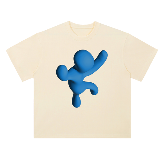 "OO" Heavyweight Drop Shoulder Cotton T-Shirt