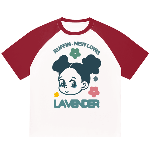 "Lavender" Raglan Sleeve T-Shirt