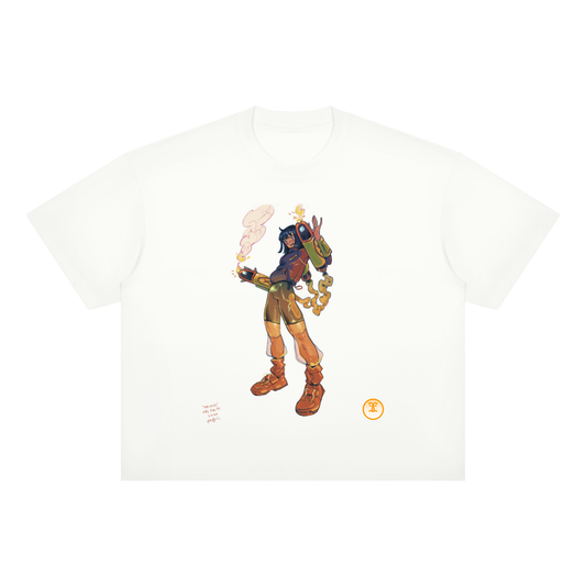 "ABLAZE" MRJORBI Unisex Boxy Drop Shoulder T-Shirt