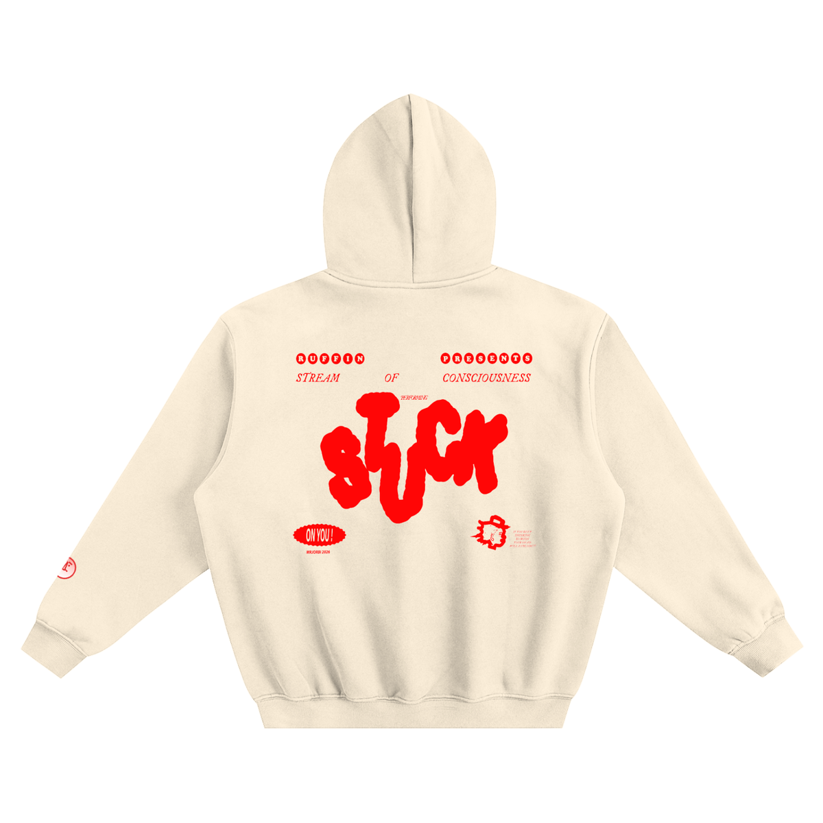 "Stuck" Fleeced Boxy Hoodie