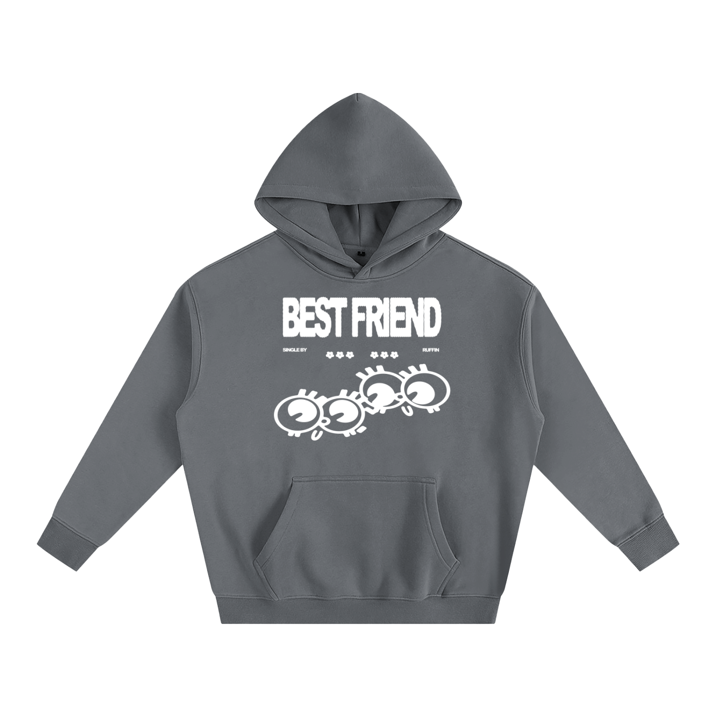 "Best Friend" Oversize Fleeced Hoodie