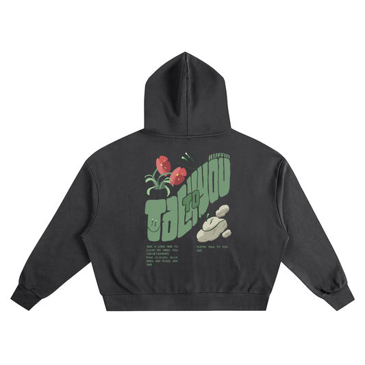 “TALK TO YOU” Boxy Oversized Hoodie